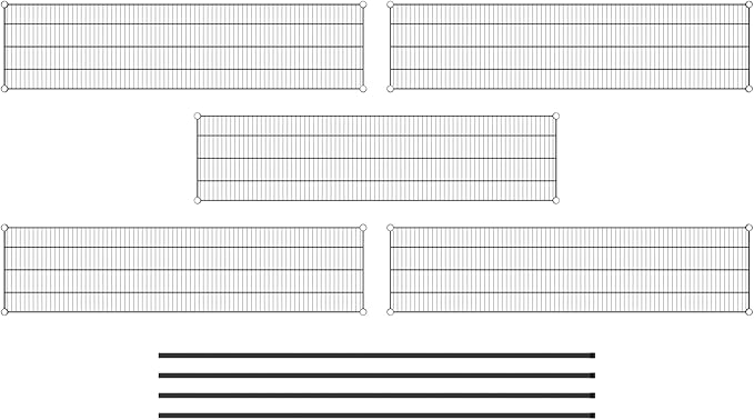 Commercial NSF Listed Black Epoxy Stationary Wire Shelving Kit 18" x 72" x 86", with 5 Shelves Perfect for Warehouse, Walk-in Refrigerator, Freezer, Grocery Store, Restaurant, Dishroom