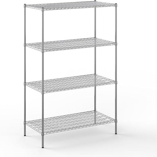 24" Deep x 48" Wide x 74" Height Wire Shelving Kit | 4-Tier | NSF Commercial Storage Rack Unit