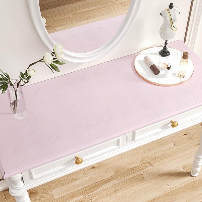 CHIHUT 12”x472” Pink Drawer Liner for Dresser Self Adhesive Colored Velvet Fabric Wallpaper Peel and Stick Textured Pink Contact Paper for Cabinets Soft Crease Velvet Flocking Liner for Jewelry Box