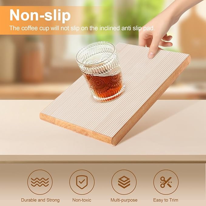 FEXIA 3 Rolls Shelf Liners for Kitchen Cabinets Non-Slip Drawer Liner 12 Inches x 20 FT Waterproof & Oil-Proof Non Adhesive Durable Material Fridge Liner for Shelves