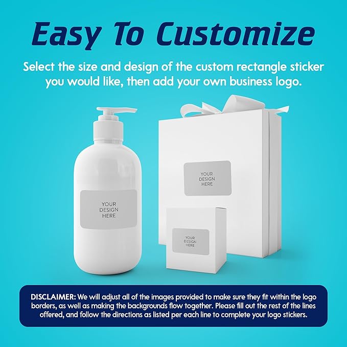 100 Custom Vinyl Stickers - Upload Your own Image, Text, Design, Logo - Personalized Logo Labels for Handmade, Packaging, Bottle, Jars, Candle, Brand Stickers (Gray, 6x4)