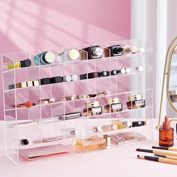 Acrylic Pen Organizer Storage for 350 Markers Vertical Marker Organizer Acrylic Pen Display Holder for Office Desk Desktop Stationery Pencil Storage, Clear, 18 x 4 x 12.4 Inch