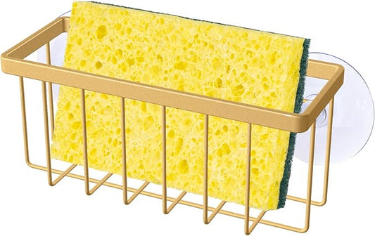 Sponge Holder for Kitchen Sink,Gold Sponge Holder,Kitchen Sink Caddy (Gold)