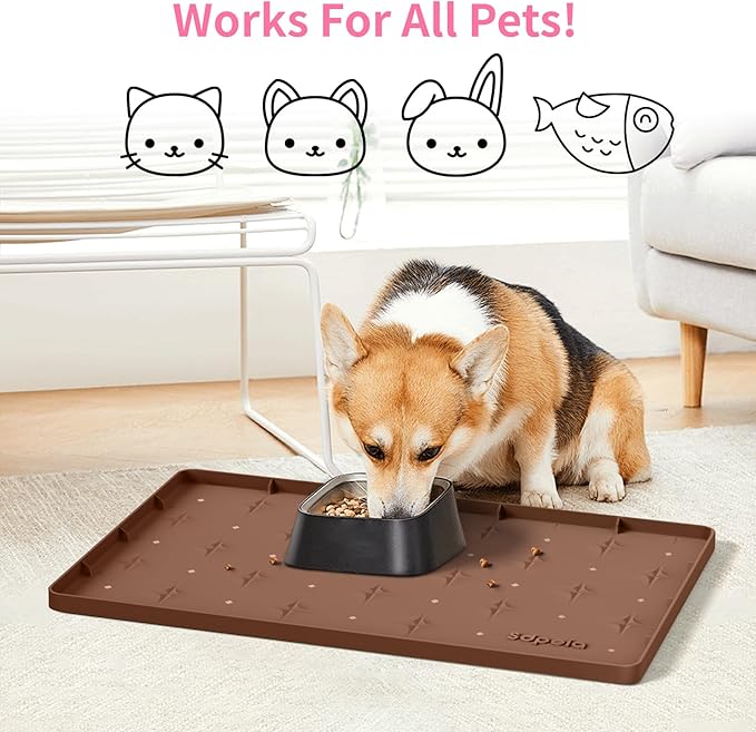 Sdpeia Under Sink Mat 22"×14" Waterproof Silicone Cabinet Liner & Sink Protector for Kitchen & Bathroom, Multi-Purpose Organizers Tray for Pets, Laundry, Cat Litter Mat