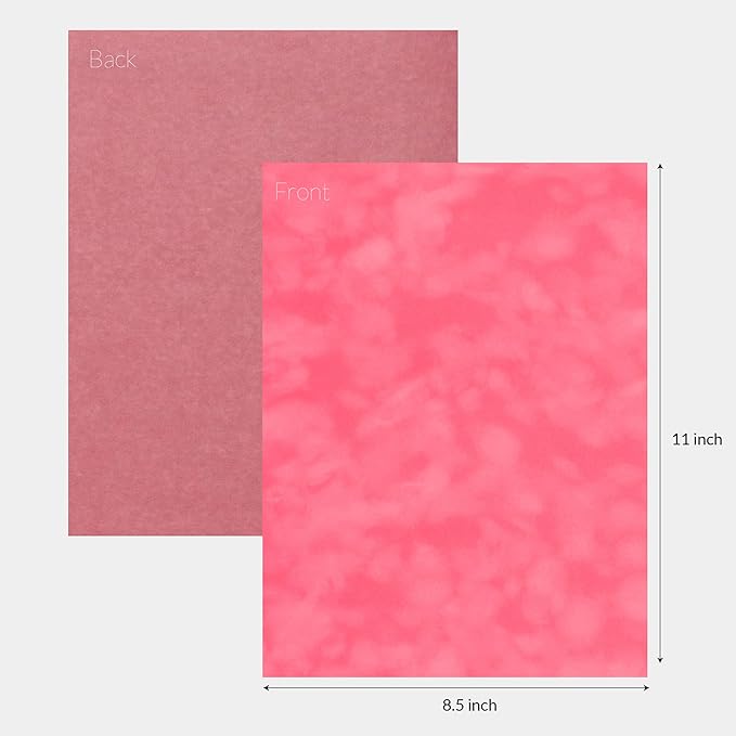 S.E.I Salmon Velvet Paper, Felt Fabric For Drawer and Jewelry Box Liner, 8.5" x 11" - 12 Sheets
