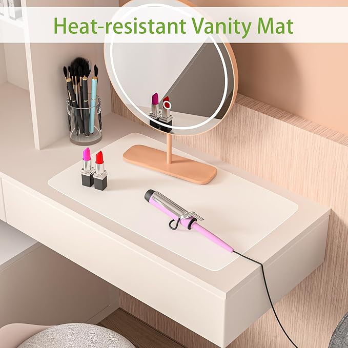 4 Pack Silicone Mats for Kitchen Counter: Translucent 10.24 x 14.2 inch (1 MM Thick) - Non-Slip Countertop Protector Liner - Heat Resistant Non-Stick Baking Mat for Pastry
