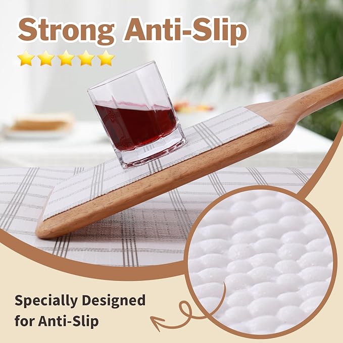 Shelf Liners for Kitchen Cabinets 12in x 20FT, Non Adhesive Drawer Liner White Square Thickened Shelf Liner Non-Slip Easy to Clean for Tool Box Refrigerator with Knife and Tape Measure