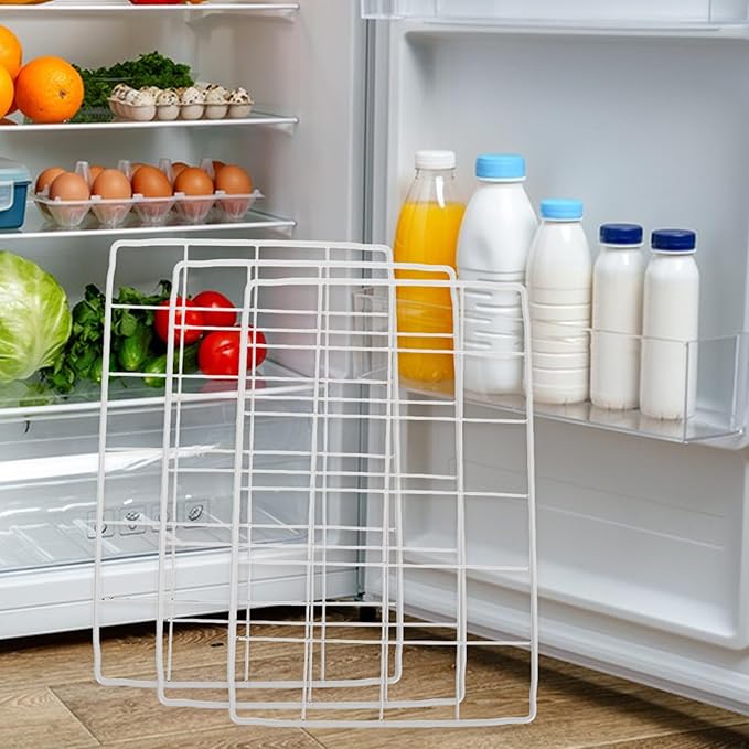 DOITOOL Refrigerator Dividers Organizer, Freezer Storage Organizer with Iron Wire Mesh, 6-compartment Chest Freezer Divider for Space Optimization and Food Sorting