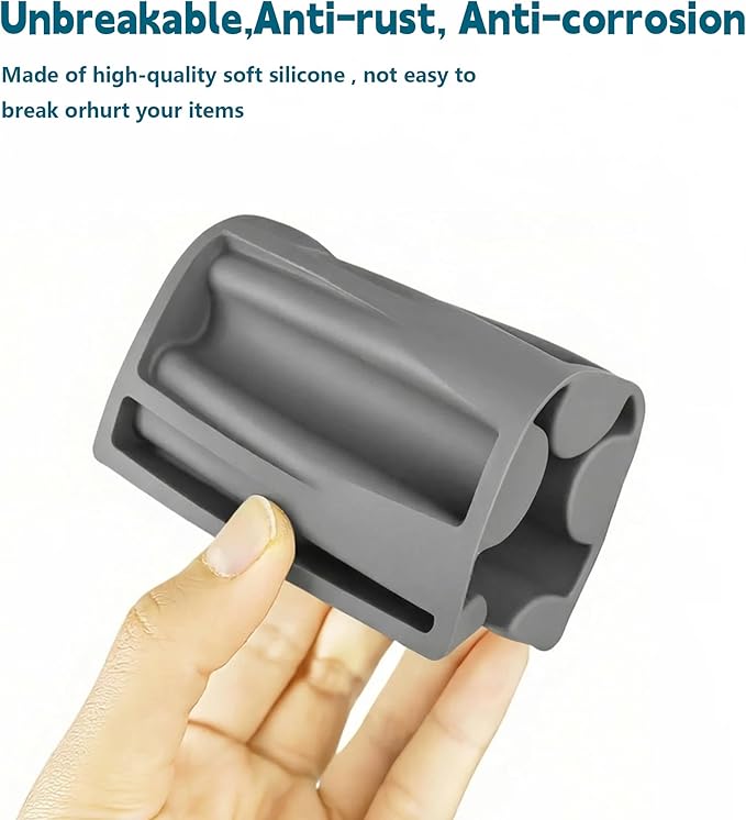 Silicone Soap Dish,Self Draining Soap Holder Perfect for Shower,Bathroom Sink,Kitchen Sink & Travel,Non-Slip Bar Soap Holder Extend Soap Life,Keep Soap Bars Dry Clean (Grey-2Pcs)