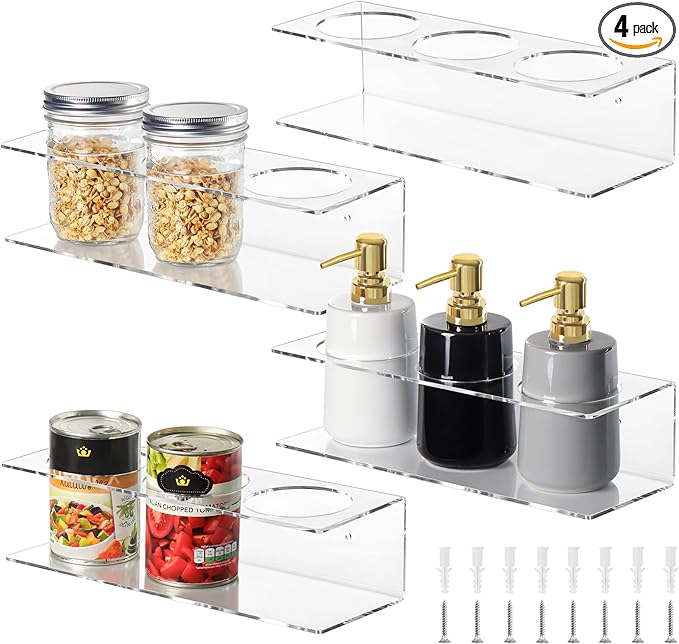 4 Pack Water Bottle Organizer for Stanley 40 oz Tumbler, Water Bottle Holder for Cabinet, Cups/Bottles/Cans Holder Storage