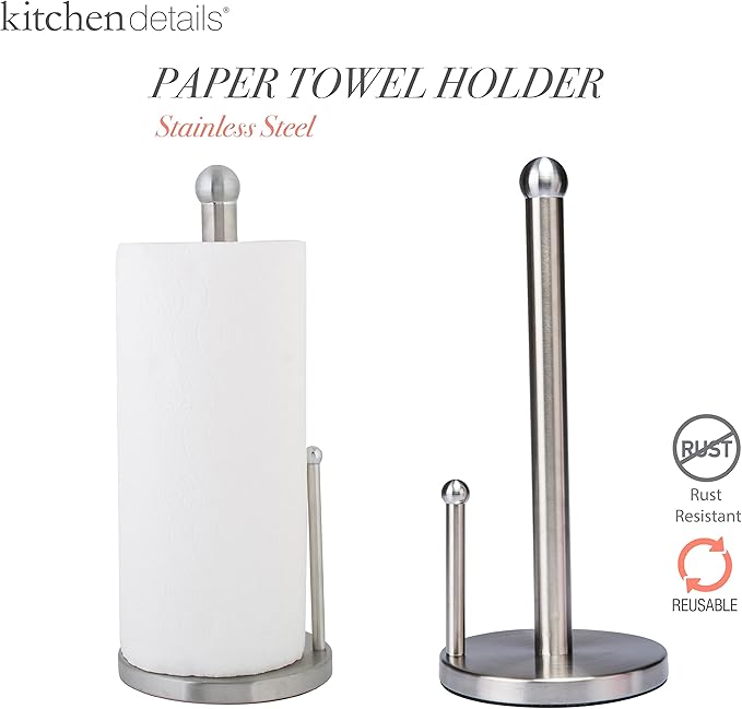 Kitchen Details Paper Towel Holder in Stainless Steel