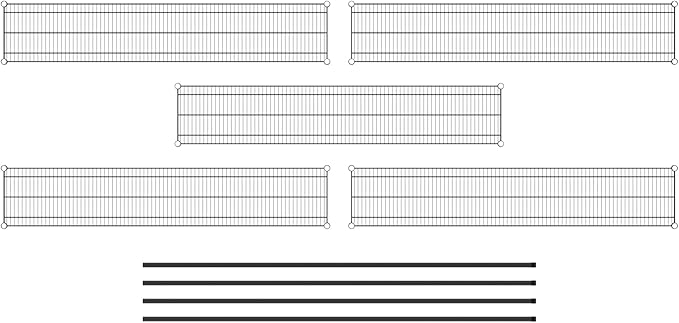 Commercial NSF Listed Black Epoxy Stationary Wire Shelving Kit 14" x 72" x 86", with 5 Shelves Perfect for Warehouse, Walk-in Refrigerator, Freezer, Grocery Store, Restaurant, Dishroom