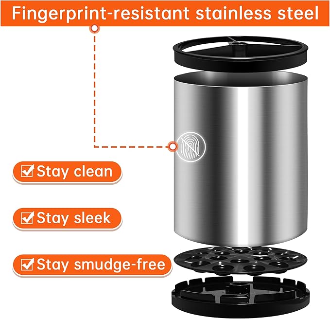 Stainless 360° Rotating Kitchen Utensil Holder Large Counter Utensil Caddy Cooking Spoon Stand Spatula Cutlery Metal Utensil (Silver)