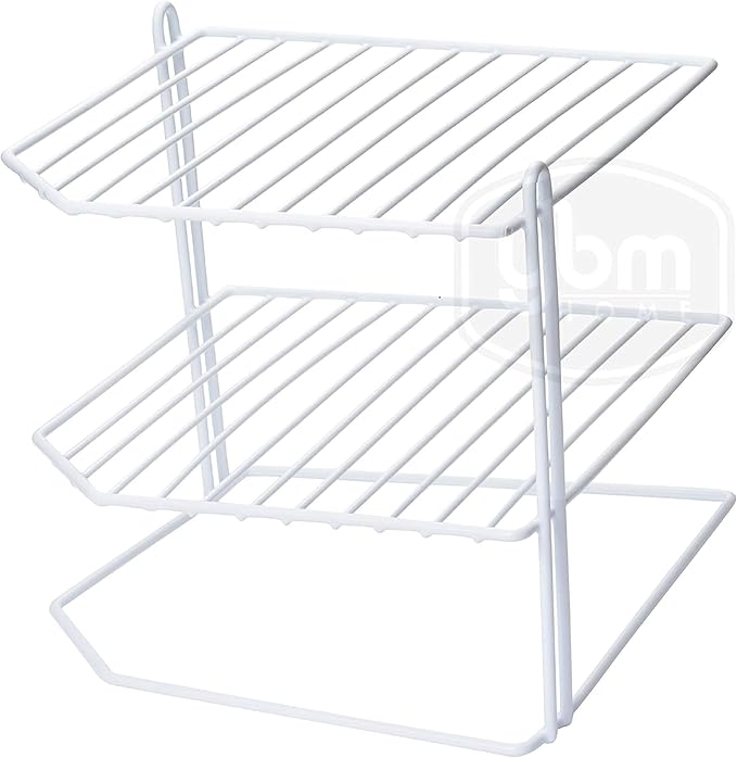 YBM Home 2215vc Ybmhomes 3 Tier Corner Helper Shelf, 9" D x 9" W x 8" H, White