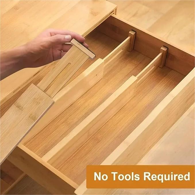 4Pcs Drawer Dividers Organizers Adjustable Expandable Spring Loaded Separators for Kitchen Bedroom Dresser(S)