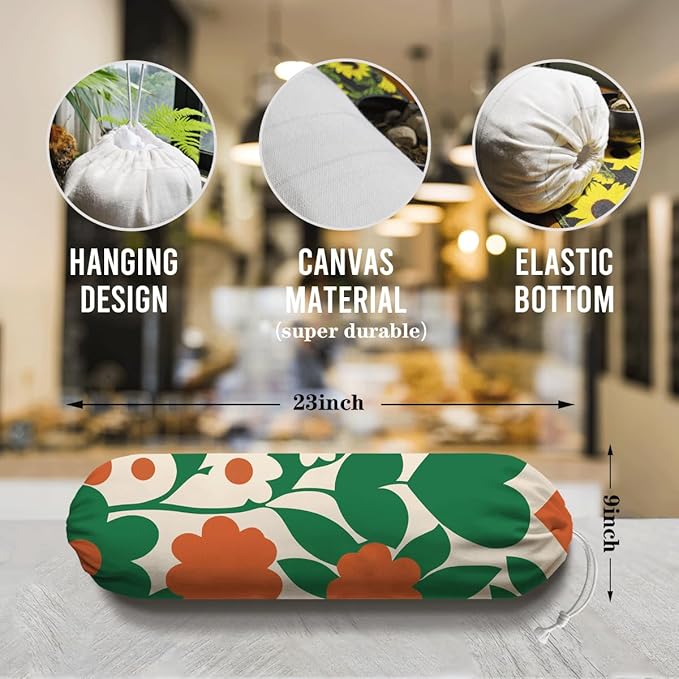 Floral Plastic Bag Bags, Garbage Shopping Trash Bags Carrier Organizer, Reusable Fabric Plastic Bag Holder, Kitchen Housewarming Gifts, Beautiful Gift for Women Grandma Mom