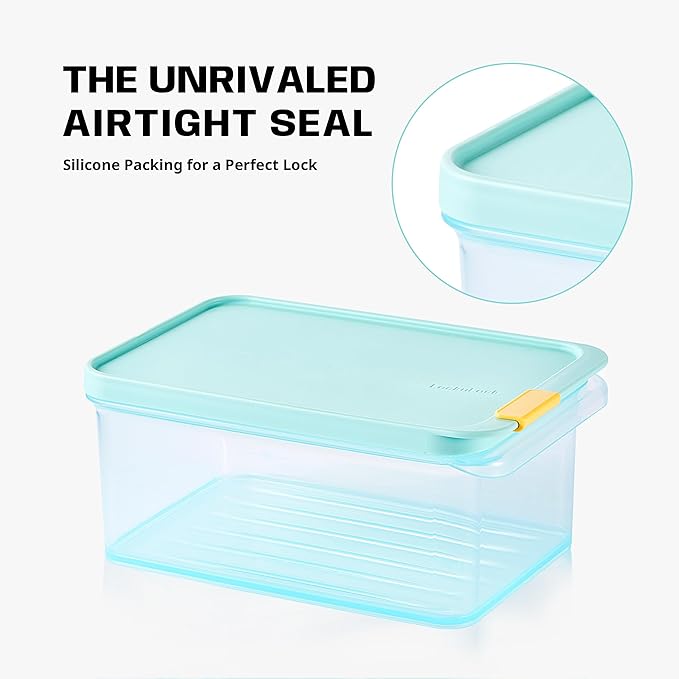 LocknLock HFL101 Freezer Fit Plastic Food Storage Container with Lid for Kitchen, Lunch, Meal Prep, and Leftovers, BPA-Free, Airtight, Leakproof, Microwave, Dishwasher-Safe, 450ml