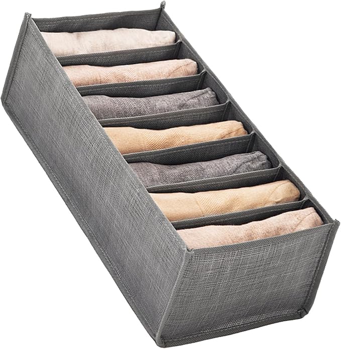 Clothing Storage Box Non Woven Fabric Drawer Design Divider Compartments Space Saving For Underwear Socks Pants Ties Scarves