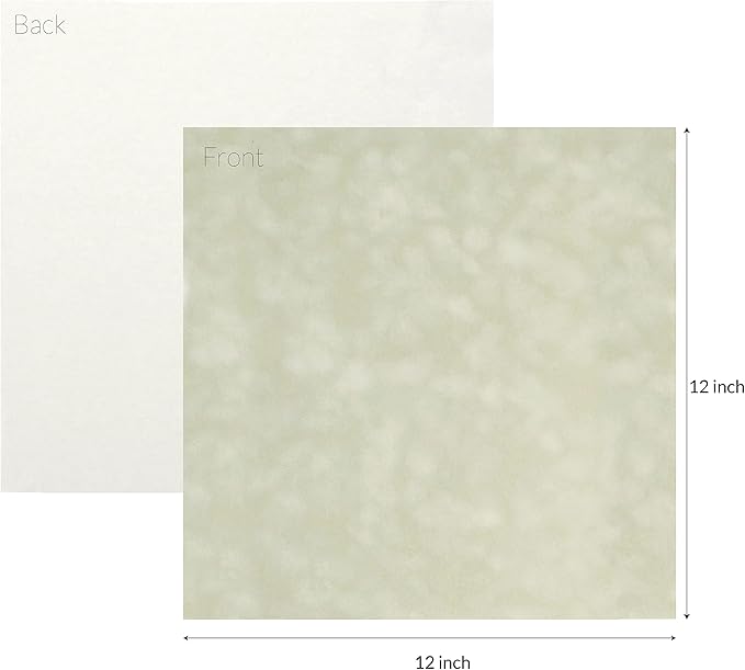S.E.I Celery Velvet Paper, Felt Fabric For Drawer and Jewelry Box Liner, 12" x 12" - 12 Sheets