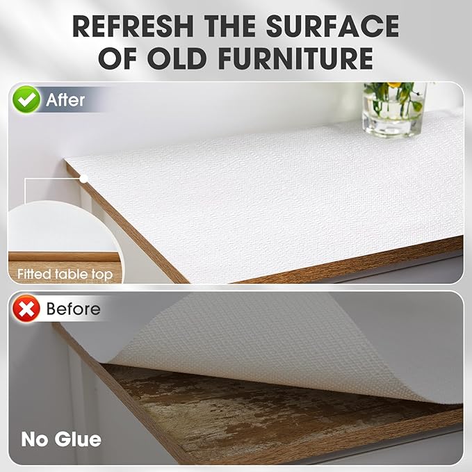 ALIUNI Drawer and Shelf Liner, Non-Slip Kitchen Cabinet Liners Non-Adhesive Thick Strong Grip Waterproof Washable Mats Protect Dresser Shelves Cupboard Bathroom Cabinets, White, 12 in X 10 FT