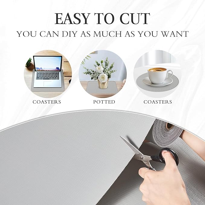 Beautysaid Shelf and Drawer Liner for Kitchen Cabinet, Non Adhesive Non Slip Shelf Paper Waterproof Washable Thickened for Dresser Pantry Shelve Bathroom Protector Liner(Light Grey,18 in x 10 FT)