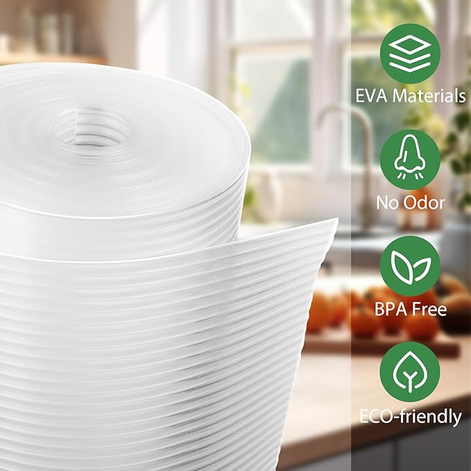 Anoak Shelf Liner Cabinet Liner, Non Adhesive Drawer Liner, Washable 12 Inch x 20 FT x 2Rolls Waterproof Durable Non-Slip Shelf Liner for Kitchen, Drawer, Refrigerator