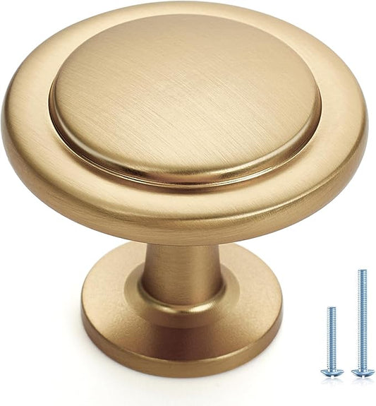 Ravinte 1 Pack Champagne Bronze Cabinet Pulls 1-1/4 inch Kitchen Cabinet Knobs Drawer Knobs Dresser Handles Drawer Pulls Door Dresser Handles