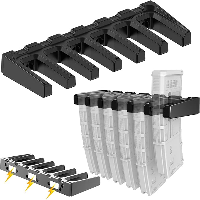PMAG Rack Wall Mount,Mag Holder|AR Magazine Hodler|Wall Mount Display Mag Storage,Home Magazine Storage Rack,Mag Rack for Gun Safe,Locker,Cabinet,Wall
