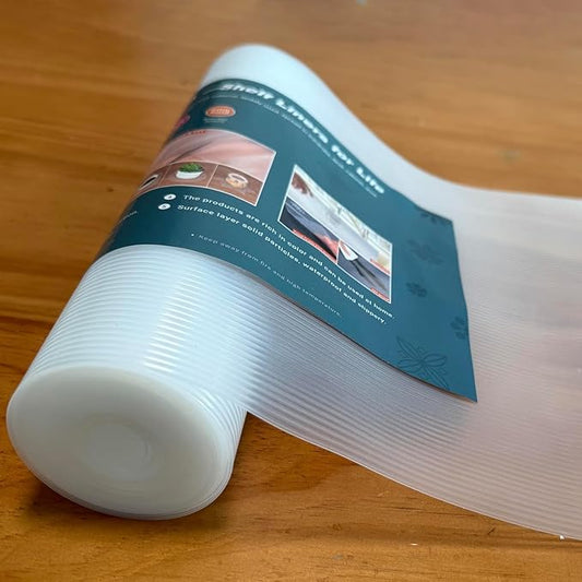 Non Adhesive Drawers Shelf Liner, 16 Inch x 24 FT Non-Slip Cabinet Liner, Washable Oil-Proof for Kitchen Cabinet, Shelves, Refrigerator, Storage, Desks (Clear, 16" W x 240" L)