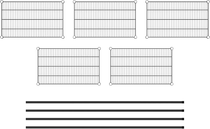 Commercial NSF Listed Black Epoxy Stationary Wire Shelving Kit 18" x 30" x 74", with 5 Shelves Perfect for Warehouse, Walk-in Refrigerator, Freezer, Grocery Store, Restaurant, Dishroom