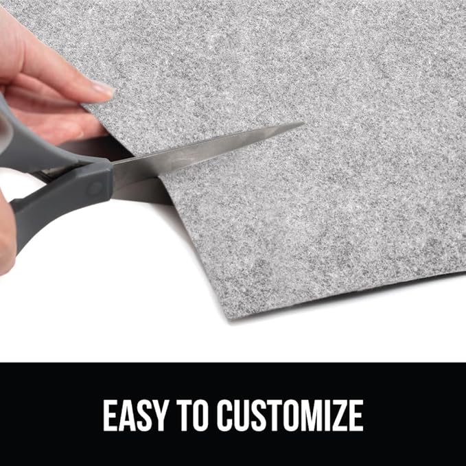 GORILLA GRIP LeakGuard Non-Adhesive Under Sink Mat for Kitchen Cabinet, Waterproof Quick Dry Shelf Liner, Durable Absorbent Felt Mats for Bathroom Sinks, Cabinets, Dresser, Easy Trim, 24x30 Light Gray