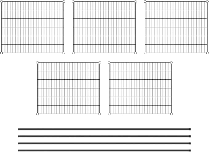 Commercial NSF Listed Black Epoxy Stationary Wire Shelving Kit 30" x 36" x 96", with 5 Shelves Perfect for Warehouse, Walk-in Refrigerator, Freezer, Grocery Store, Restaurant, Dishroom