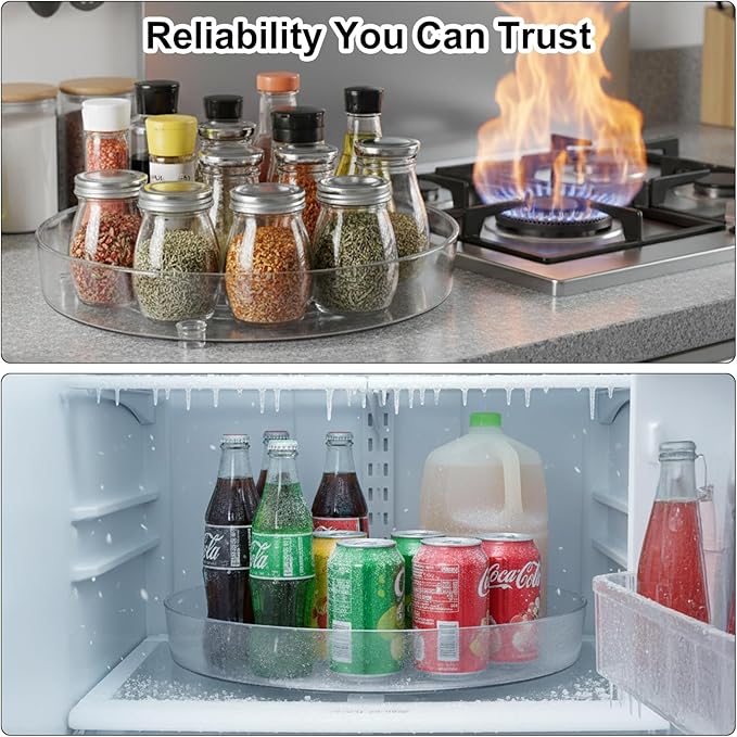 2-Tier Vitamin Storage Organizer, Rotary Turntable Organizer for Vitamin Bottles and Medicine Bottle, Vitamin Bottle Organizer for Countertop, Bathroom Cabinet Storage (2)