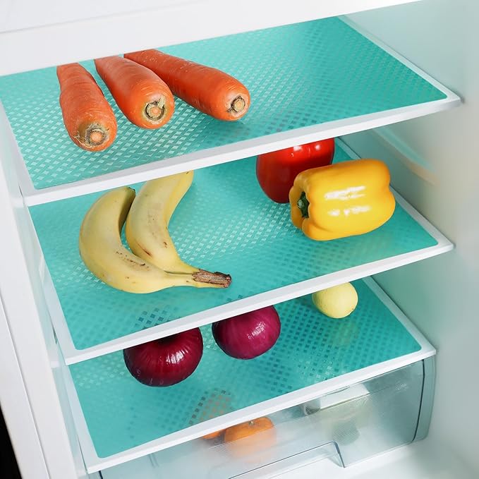 StaHom Fridge Liner Shelf Liners for Kitchen Cabinet Refrigerator Liners Waterproof & Oil-Proof Kitchen Cupboard Liner Non Adhesive Drawer Mats EVA Material for Shelves 11.8 x 59 Inches