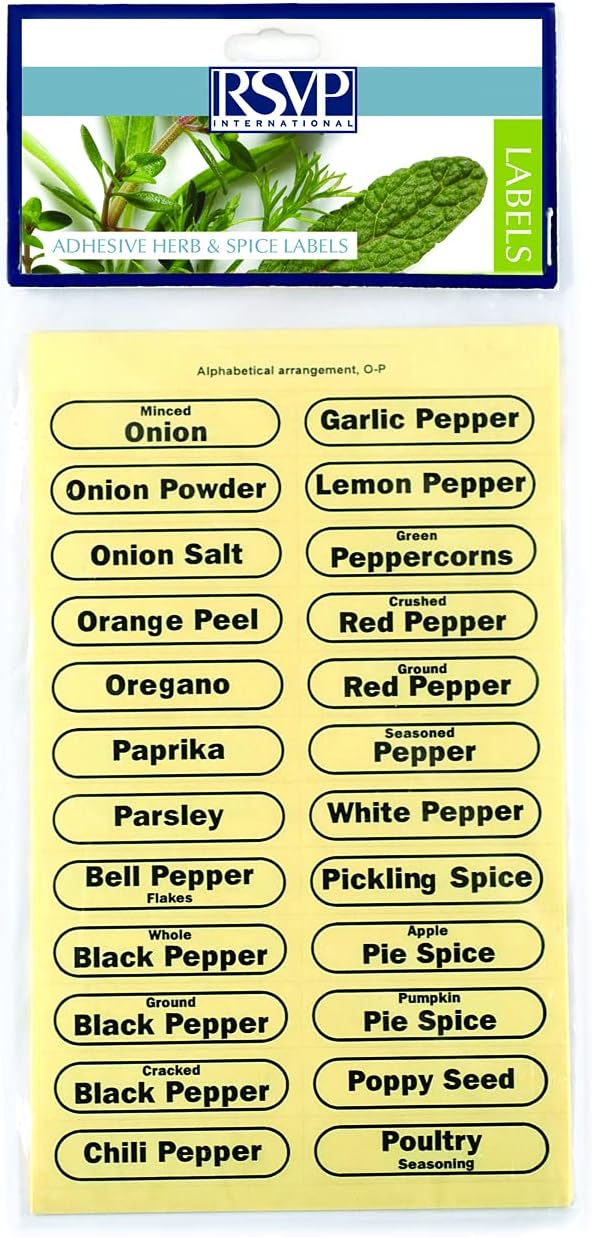 R.S.V.P. 96-Piece Spice Label Set