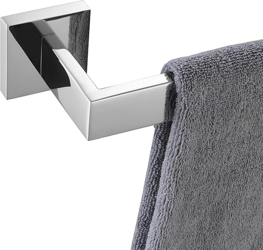 KOKOSIRI 24-Inch Single Towel Bar, Bathroom Kitchen Towel Holder, Wall Mounted SUS304 Stainless Steel Towel Rack, Polished Chrome, B4003CH-L24