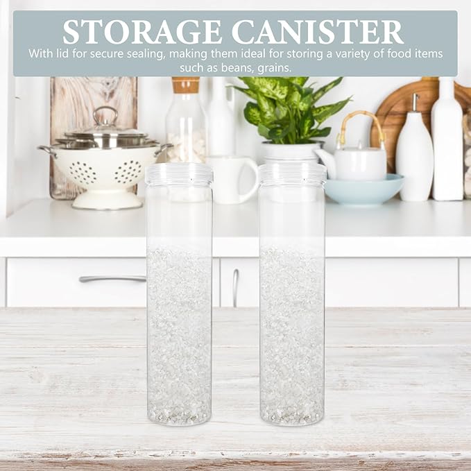 DOITOOL 3Pcs Airtight Food Storage Canisters with Sealing Lids Reusable Pet Containers for Dry Food Cereal and Pantry Organization Kitchen Jars for Moisture and Stain Protection