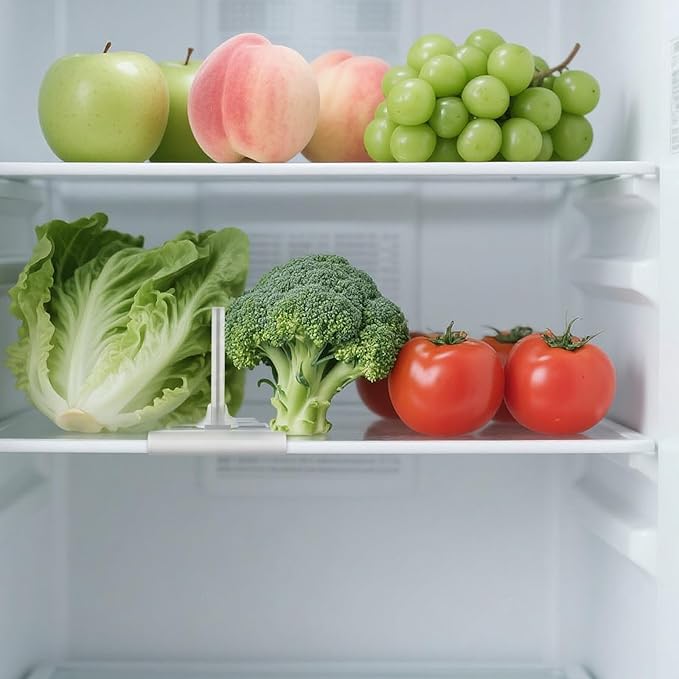 SMASOLO Refrigerator Divider Plastic Partition Board Multifunctional Fridge Compartment Separator Food Storage Organizer for Kitchen Pantry 2pcs Large Size