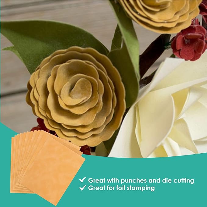 S.E.I Honey Velvet Paper, Felt Fabric For Drawer and Jewelry Box Liner, 8.5" x 11" - 12 Sheets