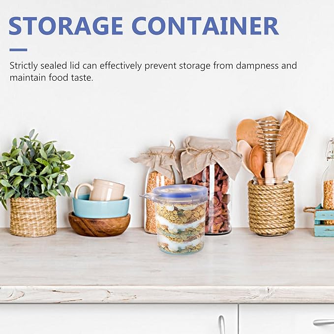 VANZACK 4pcs 500ml Food Grade Pp Airtight Storage Containers with Lids, Fresh Keeping Jars for Coffee Beans, Cereal, Snacks, Kitchen Pantry Organization