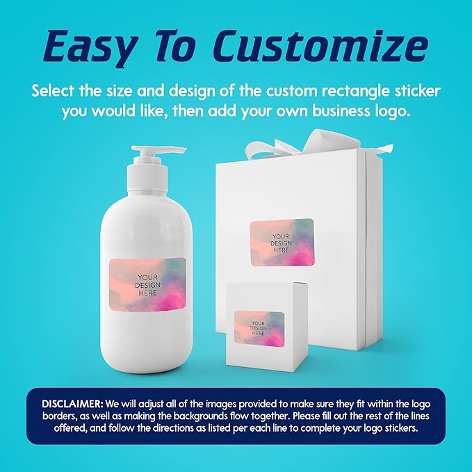 100 Custom Vinyl Stickers - Upload Your own Image, Text, Design, Logo - Personalized Logo Labels for Handmade, Packaging, Bottle, Jars, Candle, Brand Stickers (Rose, 6x4)