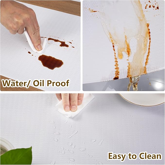 Shelf Liner, 11.8 Inches x 40 FEET Non-Slip Kitchen Cabinet Liner, Washable Oil-Proof Non-Adhesive Contact Paper for Drawer, Cabinet, Shelves, Cupboard, Refrigerator, Storage, Desks, Countertop