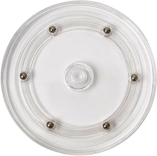 6 inch Small Lazy Susan Turntable Acrylic Ball Bearing Rotating Tray for Spice Rack Table Cake Kitchen Pantry Decorating Bathrooms, 20-lb Load Capacity (360˚ Rotation) – Transparent