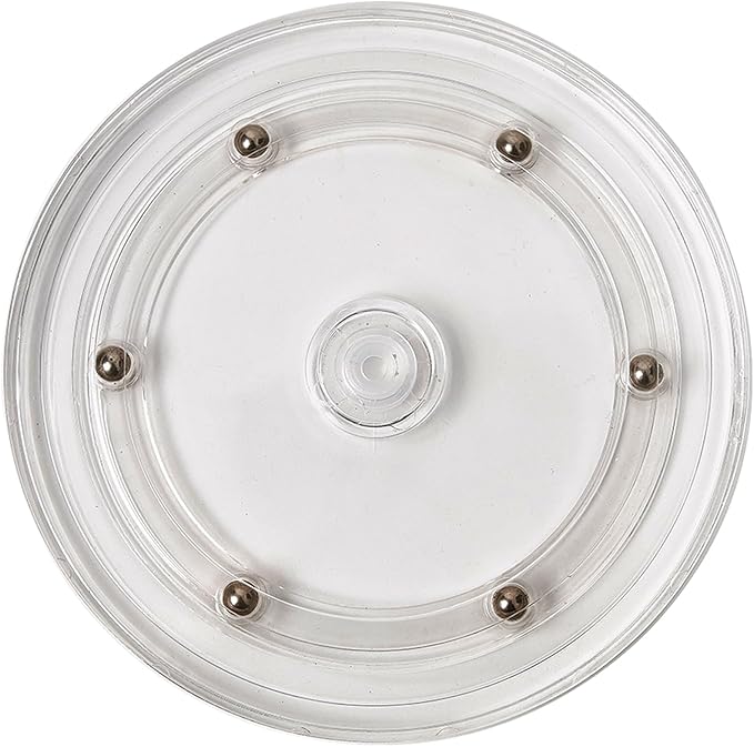 4 inch Small Lazy Susan Turntable Acrylic Ball Bearing Rotating Tray for Spice Rack Table Cake Kitchen Pantry Decorating Bathrooms, 20-lb Load Capacity (360˚ Rotation) – Transparent