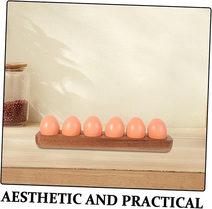 Wooden Egg Holder for Refrigerator Space-saving Egg Tray for Countertop Elegant Design Smooth Finish and Compact Kitchen Organizer