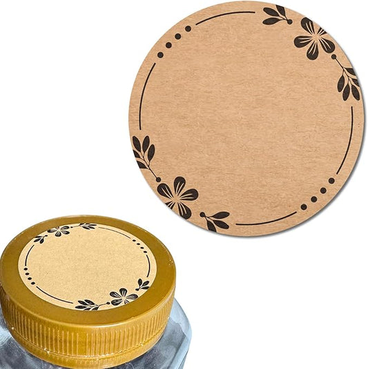 900 Pieces, 2 inch - Canning Labels for Mason Jars, Brown Kraft Jar Stickers to Write On