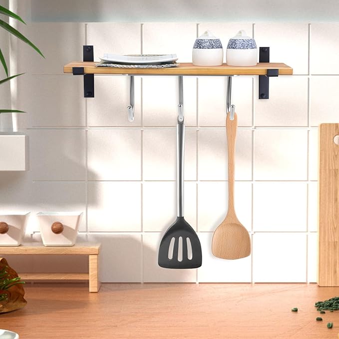 Cabilock Under Cabinet Mug Hanger Metal Coffee Mug Holder with 3 Rotatable Hooks Kitchen Cup Rack for Cabinet Storage and Household Organization