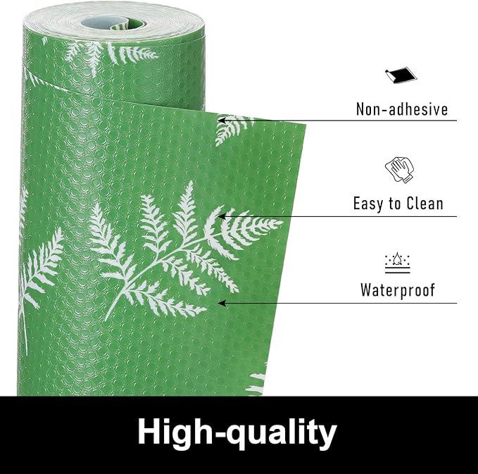 Cooyes Drawer Liner Shelf Liners for Kitchen Cabinets Refrigerator Liners Waterproof Kitchen Cupboard Liner Drawer Mats EVA Material Non Adhesive Fridge Liner for Shelves（17.5" W x 78.7" L）