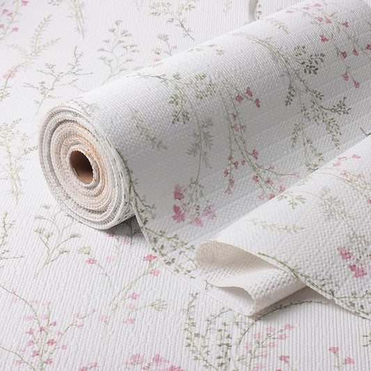 Amiitay Floral Drawer and Shelf Liner for Cabinets 16IN x 10FT, Non-Adhesive and Strong Non-Slip Flower Shelf Cabinet Drawer Liners for Kitchen,Table,Bookshelves,Waterproof Cupboard Liner
