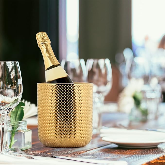 Ceramic Utensil Holder for Kitchen Counter, Gold Utensil Holder for Countertop, 5.1 W x 6.6 H inches